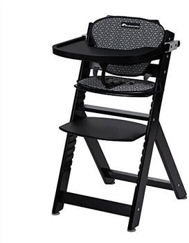 Bebeconfort Timba high chair incl. seat cushion and dining board black/happy day