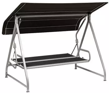Kettler HPARADISO Aluminium / Outdoorgewebe Silber/Lakritz