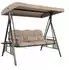 Home Deluxe DESCANSO Hollywoodschaukel 3-Sitzer 115 x 198 cm mit Abdeckung Beige