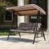 Home Deluxe DESCANSO Hollywoodschaukel 3-Sitzer 115 x 198 cm mit Abdeckung Beige