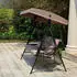 Home Deluxe DESCANSO Hollywoodschaukel 3-Sitzer 115 x 198 cm mit Abdeckung Beige