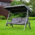 Home Deluxe DESCANSO Hollywoodschaukel 3-Sitzer 115 x 198 cm mit Abdeckung grau