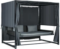 Outsunny Hollywoodschaukel Mit Pergola, Gartenschaukel Inkl. Kissen,