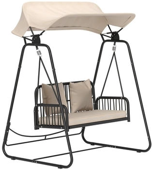 Outsunny Hollywoodschaukel Rattan 2-Sitzer khaki (867-277V00KK)