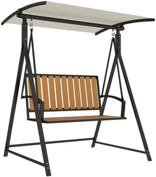 Outsunny Gartenschaukel 2-Sitzer schwarz (84A-368V00BK)