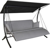 Angerer Freizeitm&ouml;bel Hollywoodschaukel "Luxus Zip granit" BxTxH: 210x145x160 cm