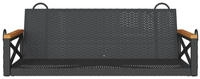 vidaXL H&auml;ngebank Schwarz 109x62x40 cm Poly Rattan