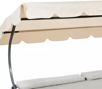 Leco Ersatzdach f&uuml;r die Doppelliege Natur XL Sonnenliege Dachtextil
