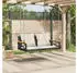 furnicato Gartenbank Hängebank mit Kissen Schwarz 109x62x40 cm Poly Rattan