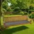 Deluke Schaukelbank Dunkelgrau Holz 200x62x70 cm Gartenmöbel