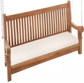 Deluke Schaukelbank Creme Holz 200x62x70 cm Gartenm&ouml;bel