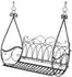 Gerster Hängebank Braun Metall 105x60x55 cm Gartenmöbel Gartenbänke