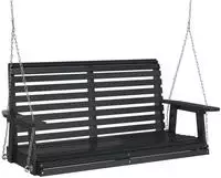 vidaXL Hollywoodschaukel mit Metallketten Schwarz Massivholz Tanne