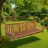 Deluke Schaukelbank Teak Holz 200x61x70 cm Gartenmöbel