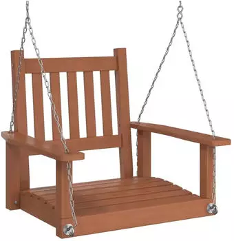 vidaXL Garten-H&auml;ngestuhl Massivholz Tanne Metallketten Braun (4008975)