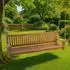 Deluke Schaukelbank Teak Holz 200x62x70 cm Gartenmöbel