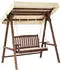 Beliani Dunkelbraun Beige Holz 165x176x109 cm Gartenmöbel