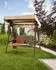 Beliani Dunkelbraun Beige Holz 165x176x109 cm Gartenmöbel