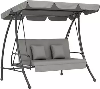 Outsunny Grau Metall Kunststoff 240x170x209 cm Gartenm&ouml;bel