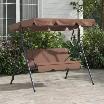 Outsunny Braun Metall 110x153x172 cm Gartenm&ouml;bel