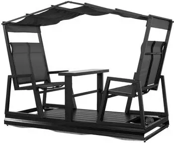 Sojag Aluminium Carleton f&uuml;r 4 Personen Schwarz 223x112x192 cm