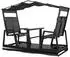 Sojag Aluminium Carleton für 4 Personen Schwarz 223x112x192 cm