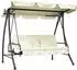 Outsunny 2 in 1 Hollywoodschaukel mit Liegefunktion 200 x 125 x 170 cm Cremeweiß