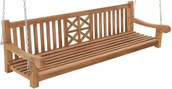 CLP CLP H&auml;ngebank Teak Holz 220x61x70 cm Gartenm&ouml;bel Gartenb&auml;nke