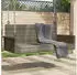 furnicato Hängebank 119x56x48 cm Poly Rattan Grau