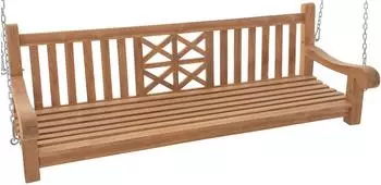 Deluke Schaukelbank Teak Holz 180x61x70 cm Gartenm&ouml;bel