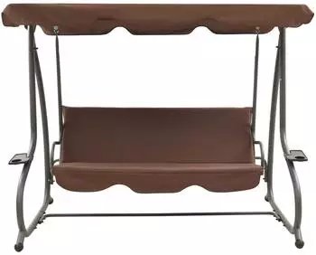 vidaXL Hollywoodschaukel mit Sonnendach Kaffeebraun (313338)