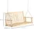 Outsunny Gartenbank Hängebank für 2 Personen (Schaukelbank 1-St. Gartenschaukel) für Garten Balkon Naturholz Naturholz | Natur