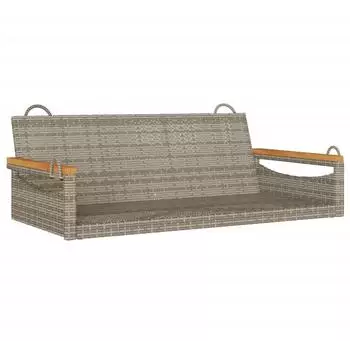 vidaXL H&auml;ngebank Poly Rattan Grau 109x62x40cm (368144)