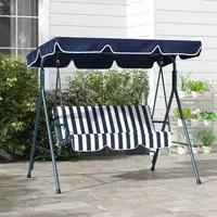 Outsunny - Hollywoodschaukel - 172Lx110Wx153Hcm - Blau