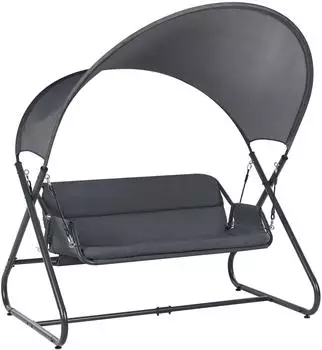 Beliani Grau Metall 168x187x113 cm Gartenmöbel