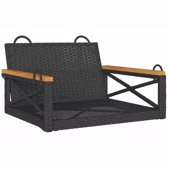 vidaXL H&auml;ngesessel schwarz 63x62x40cm Polyrattan (368170)