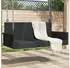 furnicato Hängebank 119x56x48 cm Poly Rattan Schwarz