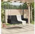 furnicato Hängebank 119x56x48 cm Poly Rattan Schwarz