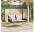 furnicato Hängebank mit Kissen 109x62x40 cm Poly Rattan Schwarz