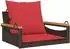 vidaXL Hängesessel mit Kissen, Polyrattan, braun, 63x62x40cm (368167)