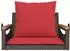 vidaXL Hängesessel mit Kissen, Polyrattan, braun, 63x62x40cm (368167)