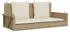 furnicato Hängebank mit Kissen 119x56x48 cm Poly Rattan Beige