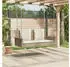 furnicato Hängebank mit Kissen 119x56x48 cm Poly Rattan Beige