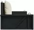 furnicato Hängebank mit Kissen 119x56x48 cm Poly Rattan Schwarz