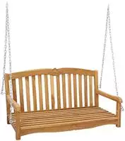 vidaXL Schalen-Schaukelbank 114 x 60 x 60,5 cm Massivholz Teak Natur