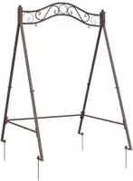 vidaXL Schaukelrahmen Antikbraun 113 x 121,5 x 168 cm Stahl