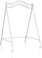 vidaXL Schaukelrahmen Antik Wei&szlig; 113 x 121,5 x 168 cm Stahl