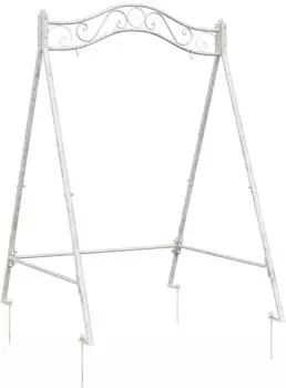 vidaXL Schaukelrahmen antik weiß, Stahl, 113x121,5x168cm (42038701)