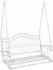 vidaXL Schaukelbank Stahl antik weiß, 115x61x63cm (42038692)