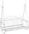 vidaXL Schaukelbank Stahl antik weiß, 112x60x126,5cm (42038695)